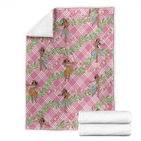 Lokelani Pink Palaka Hula Girls Seamless Hawaii Aloha Blanket LT7 - Polynesian Pride
