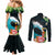 Tahiti Ia Orana Couples Matching Mermaid Dress and Long Sleeve Button Shirt Tahitian Vahine LT7 - Polynesian Pride