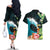 Tahiti Ia Orana Couples Matching Off The Shoulder Long Sleeve Dress and Hawaiian Shirt Tahitian Vahine LT7 - Polynesian Pride