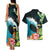 Tahiti Ia Orana Couples Matching Tank Maxi Dress and Hawaiian Shirt Tahitian Vahine LT7 - Polynesian Pride