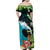 Tahiti Ia Orana Family Matching Off Shoulder Maxi Dress and Hawaiian Shirt Tahitian Vahine LT7 - Polynesian Pride