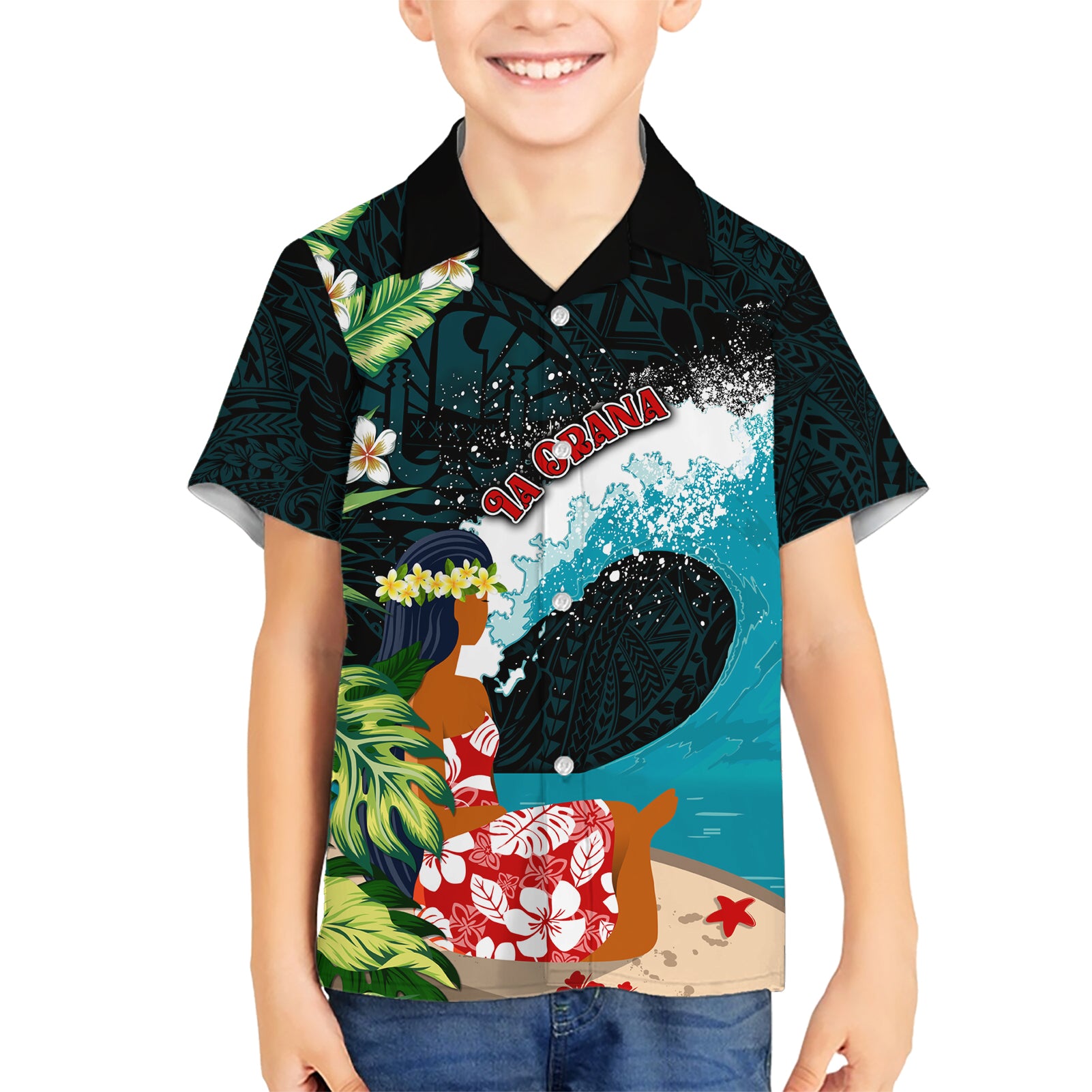 Tahiti Ia Orana Kid Hawaiian Shirt Tahitian Vahine LT7 Kid Colorful - Polynesian Pride