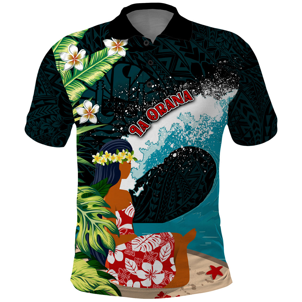 Tahiti Ia Orana Polo Shirt Tahitian Vahine LT7 Colorful - Polynesian Pride