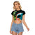 Tahiti Ia Orana Raglan Cropped T Shirt Tahitian Vahine LT7 Female Colorful - Polynesian Pride