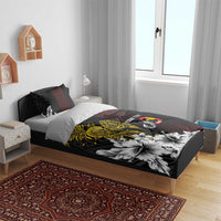 Personalized Papua New Guinea 50th Independence Anniversary Bedding Set Oro Tapa Mix Plumeria LT7 - Polynesian Pride