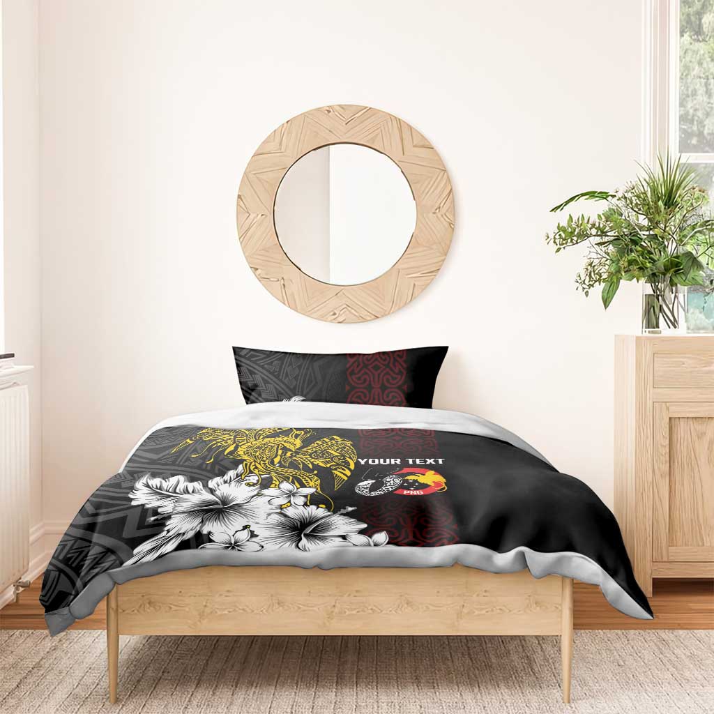 Personalized Papua New Guinea 50th Independence Anniversary Bedding Set Oro Tapa Mix Plumeria LT7 - Polynesian Pride
