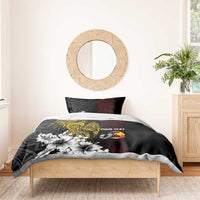 Personalized Papua New Guinea 50th Independence Anniversary Bedding Set Oro Tapa Mix Plumeria LT7 - Polynesian Pride