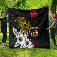 Personalized Papua New Guinea 50th Independence Anniversary Quilt Oro Tapa Mix Plumeria LT7 - Polynesian Pride