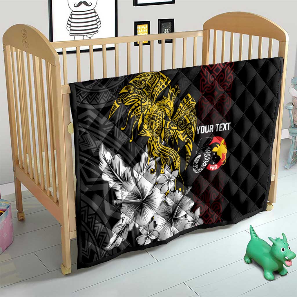 Personalized Papua New Guinea 50th Independence Anniversary Quilt Oro Tapa Mix Plumeria LT7 - Polynesian Pride