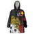 Personalized Papua New Guinea 50th Independence Anniversary Wearable Blanket Hoodie Oro Tapa Mix Plumeria