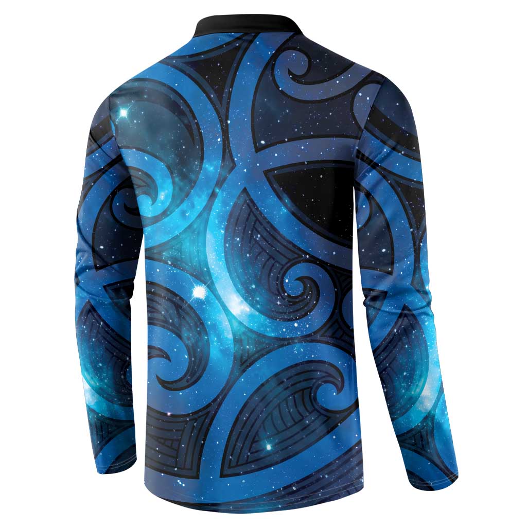 New Zealand Maori Matariki Button Sweatshirt Galaxy Kowhaiwhai LT7 - Polynesian Pride