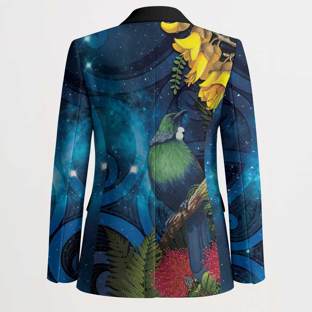 Tui Bird New Zealand Starry Sky Blazer Maori Koru LT7 - Polynesian Pride