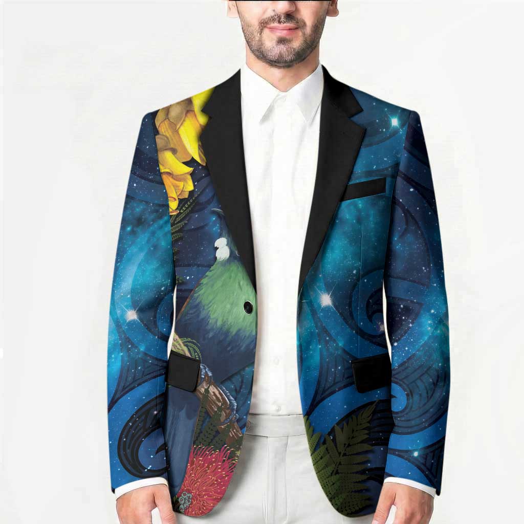 Tui Bird New Zealand Starry Sky Blazer Maori Koru LT7 - Polynesian Pride