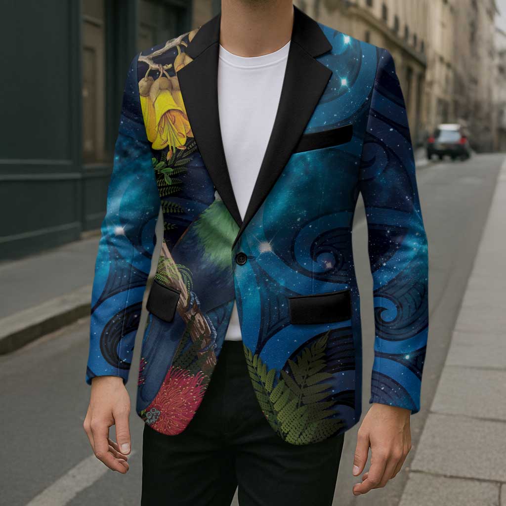 Tui Bird New Zealand Starry Sky Blazer Maori Koru LT7 - Polynesian Pride