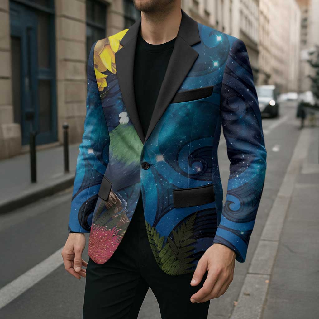 Tui Bird New Zealand Starry Sky Blazer Maori Koru LT7 - Polynesian Pride