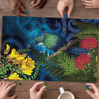 Tui Bird New Zealand Starry Sky Puzzle Maori Koru LT7 - Polynesian Pride