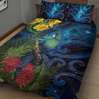Tui Bird New Zealand Starry Sky Quilt Bed Set Maori Koru LT7 - Polynesian Pride