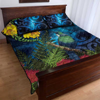 Tui Bird New Zealand Starry Sky Quilt Bed Set Maori Koru LT7 - Polynesian Pride