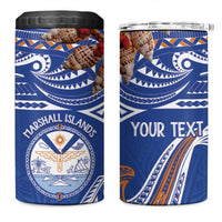 Yokwe Marshall Islands Personalized 4 in 1 Can Cooler Tumbler Jemenei Day - Seashell Necklace LT7 One Size: 16 oz Blue - Polynesian Pride