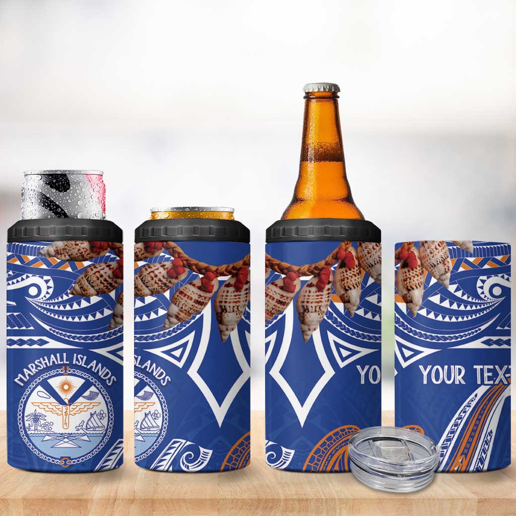 Yokwe Marshall Islands Personalized 4 in 1 Can Cooler Tumbler Jemenei Day - Seashell Necklace LT7 - Polynesian Pride