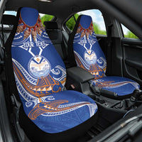 Yokwe Marshall Islands Personalized Car Seat Cover Jemenei Day - Seashell Necklace LT7 One Size Blue - Polynesian Pride