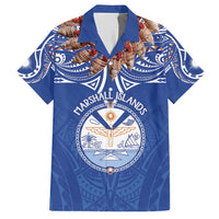 Yokwe Marshall Islands Personalized Hawaiian Shirt Jemenei Day - Seashell Necklace LT7 Blue - Polynesian Pride