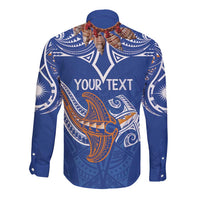Yokwe Marshall Islands Personalized Long Sleeve Button Shirt Jemenei Day - Seashell Necklace LT7 - Polynesian Pride