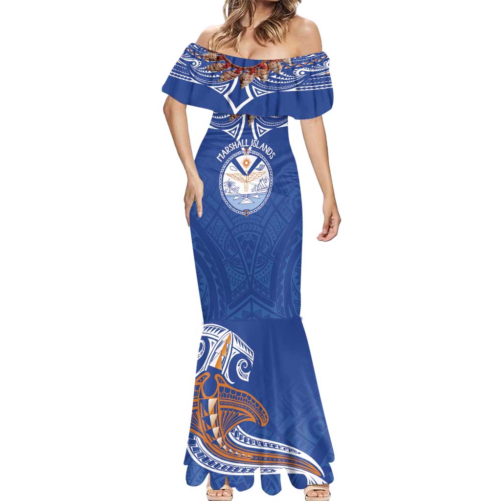 Yokwe Marshall Islands Personalized Mermaid Dress Jemenei Day - Seashell Necklace LT7 - Polynesian Pride