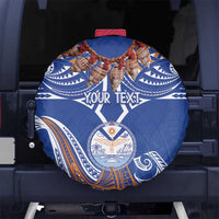 Yokwe Marshall Islands Personalized Spare Tire Cover Jemenei Day - Seashell Necklace LT7 No hole Blue - Polynesian Pride