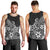 Polynesia Men Tank Top Plumeria Black Curves LT7 - Polynesian Pride