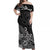 Polynesia Off Shoulder Maxi Dress Plumeria Black Curves LT7 Women Black - Polynesian Pride