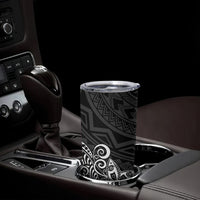Hawaii Tumbler Cup Plumeria Black Curves LT7 - Polynesian Pride