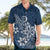 Polynesia Hawaiian Shirt Plumeria Blue Curves LT7 - Polynesian Pride