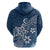 Polynesia Hoodie Plumeria Blue Curves LT7 - Polynesian Pride