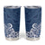 Hawaii Tumbler Cup Plumeria Navy Curves