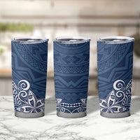 Hawaii Tumbler Cup Plumeria Navy Curves LT7 - Polynesian Pride