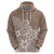 Polynesia Hoodie Plumeria Beige Curves LT7 - Polynesian Pride