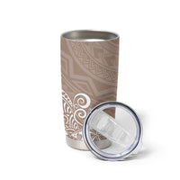 Hawaii Tumbler Cup Plumeria Beige Curves LT7 - Polynesian Pride