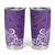 Hawaii Tumbler Cup Plumeria Purple Curves