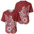 Polynesia Baseball Jersey Plumeria Red Curves LT7 - Polynesian Pride