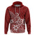 Polynesia Hoodie Plumeria Red Curves LT7 Red - Polynesian Pride