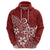 Polynesia Hoodie Plumeria Red Curves LT7 - Polynesian Pride