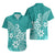 Polynesia Hawaiian Shirt Plumeria Teal Curves LT7 - Polynesian Pride