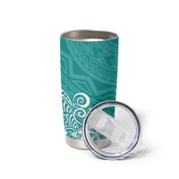 Hawaii Tumbler Cup Plumeria Teal Curves LT7 - Polynesian Pride