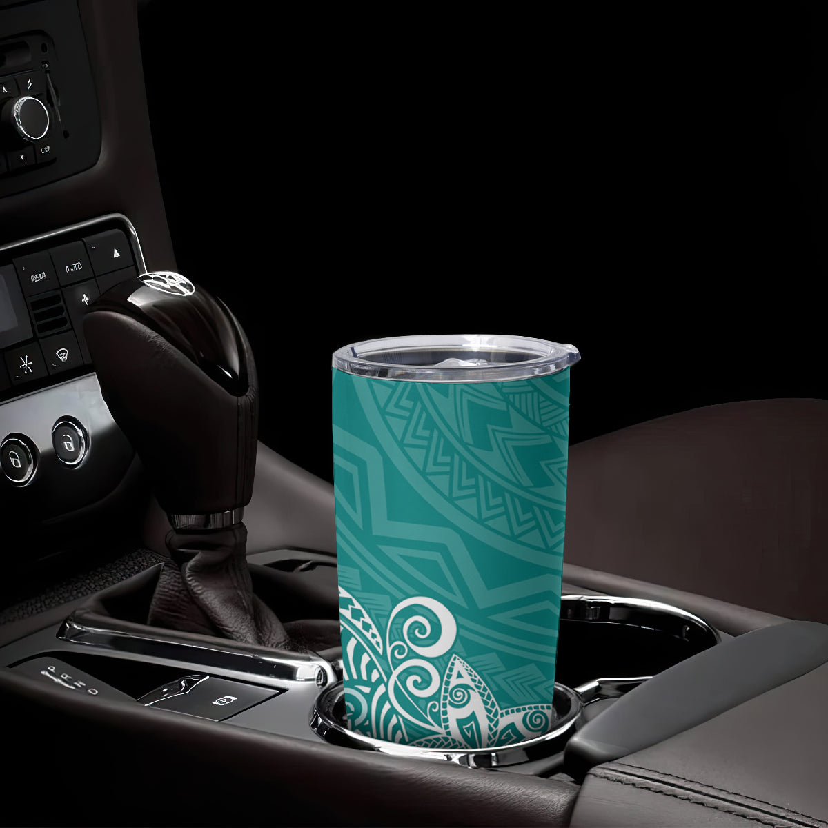 Hawaii Tumbler Cup Plumeria Teal Curves LT7 - Polynesian Pride