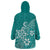 Polynesia Wearable Blanket Hoodie Plumeria Teal Curves LT7 - Polynesian Pride