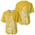 Polynesia Baseball Jersey Plumeria Yellow Curves LT7 - Polynesian Pride