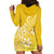 Polynesia Hoodie Dress Plumeria Yellow Curves LT7 - Polynesian Pride