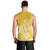 Polynesia Men Tank Top Plumeria Yellow Curves LT7 - Polynesian Pride