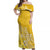 Polynesia Off Shoulder Maxi Dress Plumeria Yellow Curves LT7 Women Yellow - Polynesian Pride